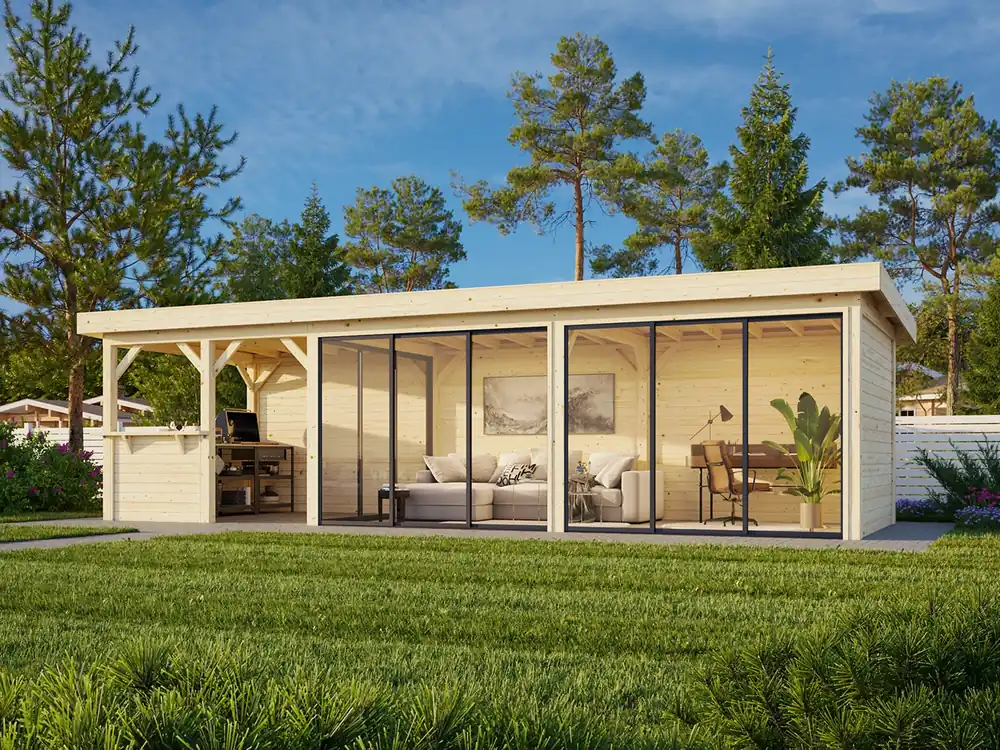 Geprüft Pavillon Lenna 24,9 m² SET SLIDE 419 / 719 Connect