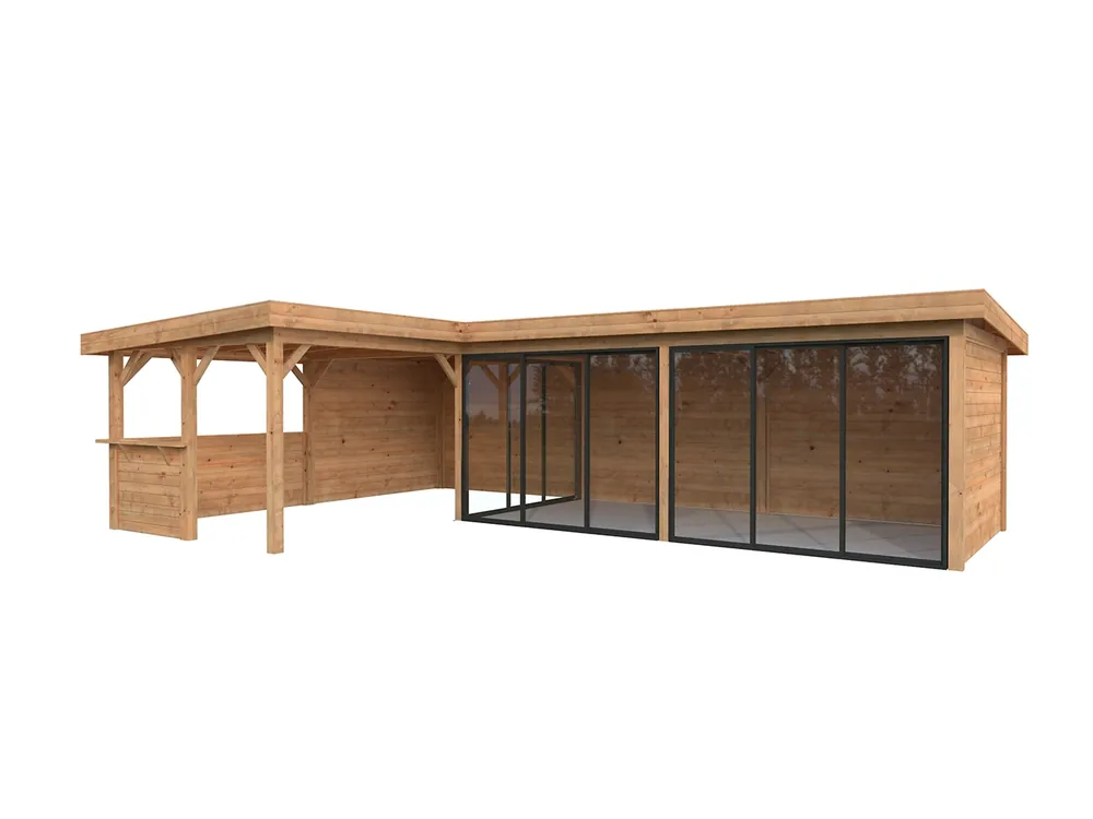 Wochenendangebot Pavillon Lenna 33,2 m² SET SLIDE 420 / 720 Connect