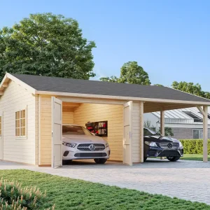 Direktkauf Holzgarage Roger 19,0+16,2 m² ISO