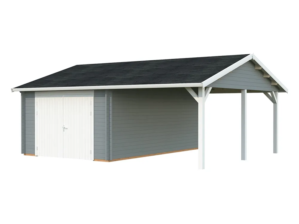 Holzgarage Roger 19,0+16,2 m² ISO Aktuell
