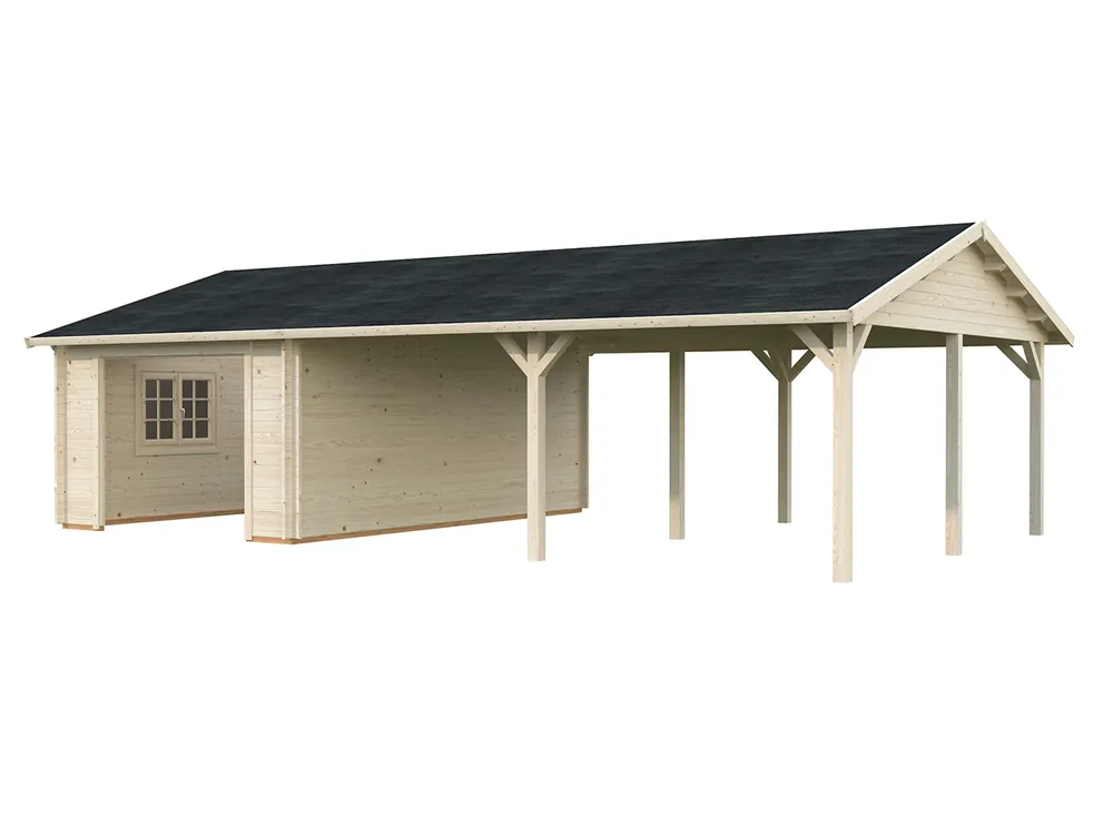 Nur Für Kurze Zeit Holzgarage Roger 19,0+33,2 m² ISO