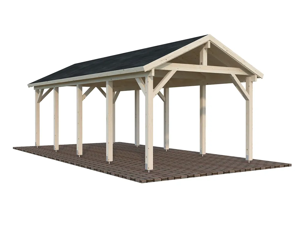 Mega-Angebot Einzelcarport mit Satteldach Robert 3 / 23,1 m²