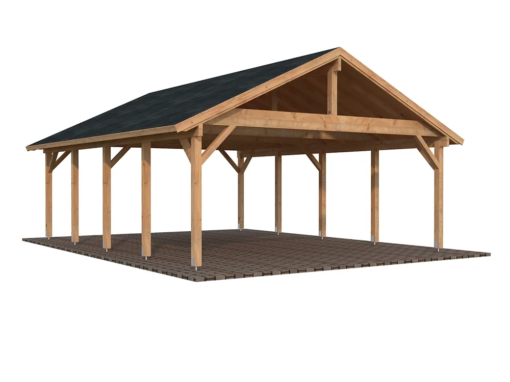 Doppelcarport mit Satteldach Robert 4 / 40,6 m² Zertifiziert