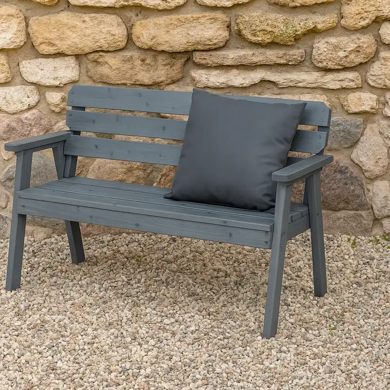 Neue Kollektion Massive Gartenbank Hampton als 2-Sitzer oder 3-Sitzer