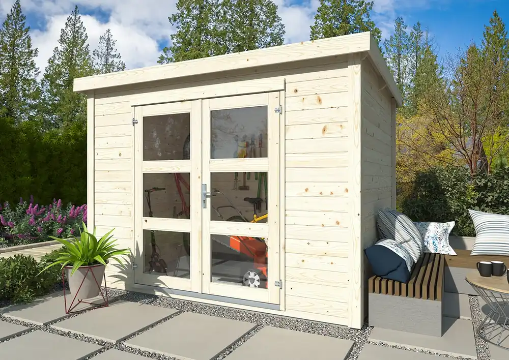 Angebot Gartenhaus David 1 – 5,0 m² mit Flachdach & Doppeltür