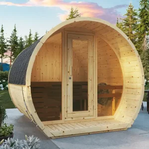 Fasssauna Susi 280 - aus nordischer Fichte oder Thermo-Holz Highlight