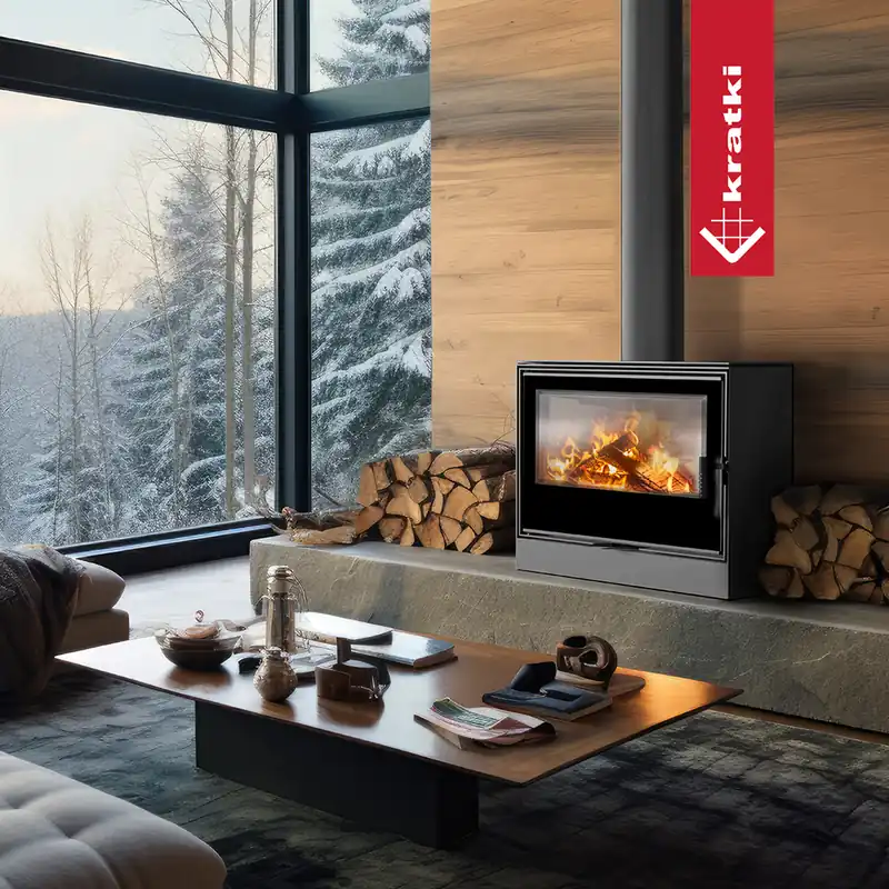 Finale Aktion Kaminofen aus Stahl KRATKI KARI 80 Ø 180 12 kW