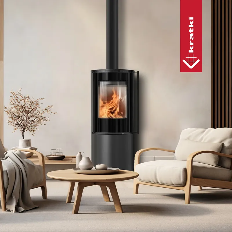 Kaminofen aus Stahl KRATKI SVEN Ø 150 7 kW Ausverkauf