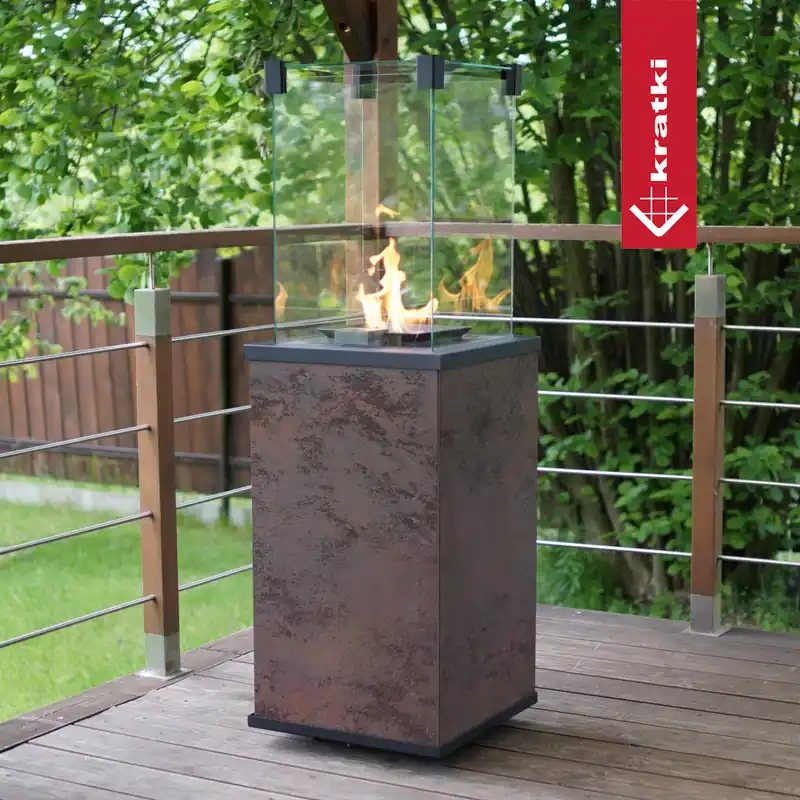 KRATKI Terrassenheizer Patio Glas - manuell oder Fernsteuerung Billig