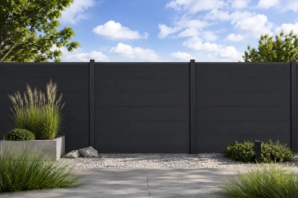WPC Steckzaun Ameland ca. 180x180 cm | V-Line Begrenztes Angebot