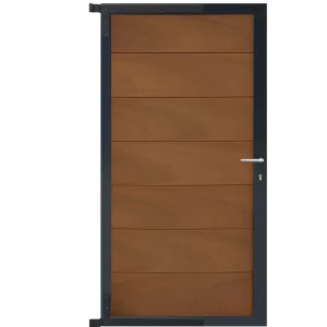 BPC Steckzaun Tor Ameland co-extrudiert 90x175 cm | V-Line Ausverkauf