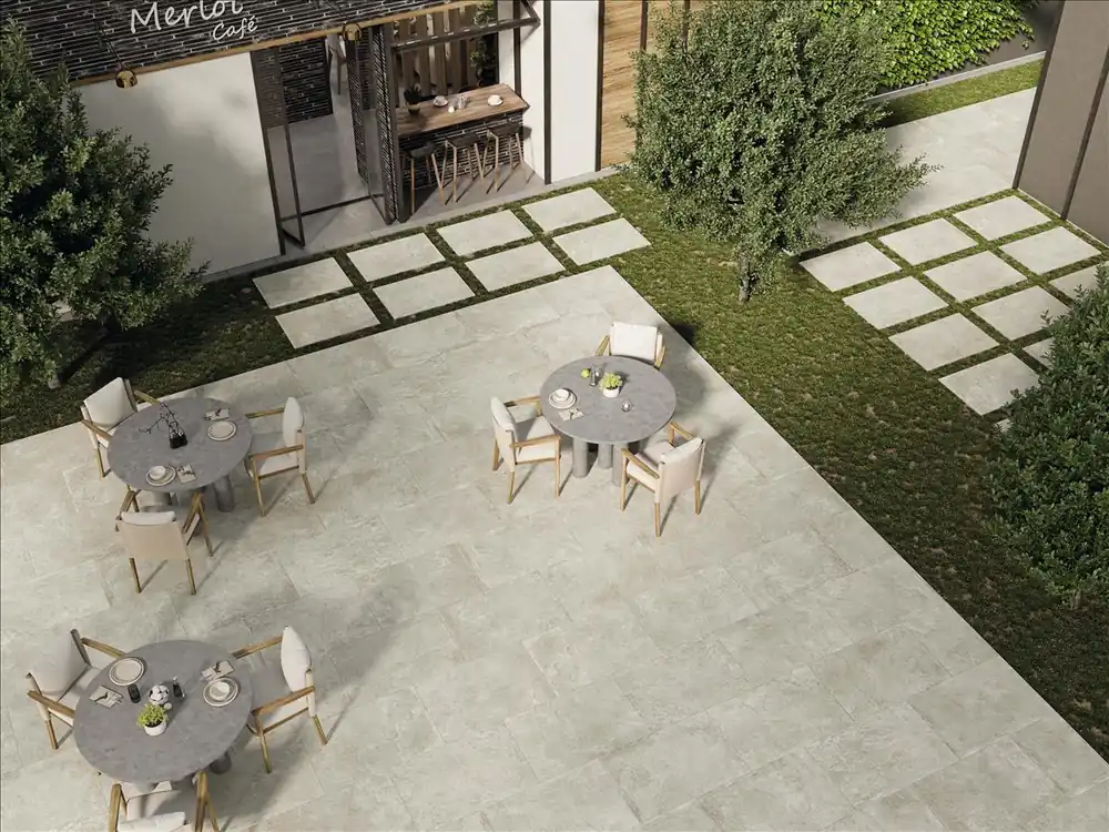 Finale Aktion Feinsteinzeug-Terrassenplatten MERLOT Grau