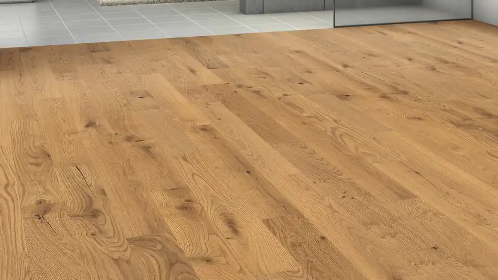 Heißes Angebot 53 m² HARO Nut+Feder Parkettboden Eiche Prestige strukturiert