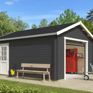 Sonderangebot Holzgarage Nauru mit Sektionaltor