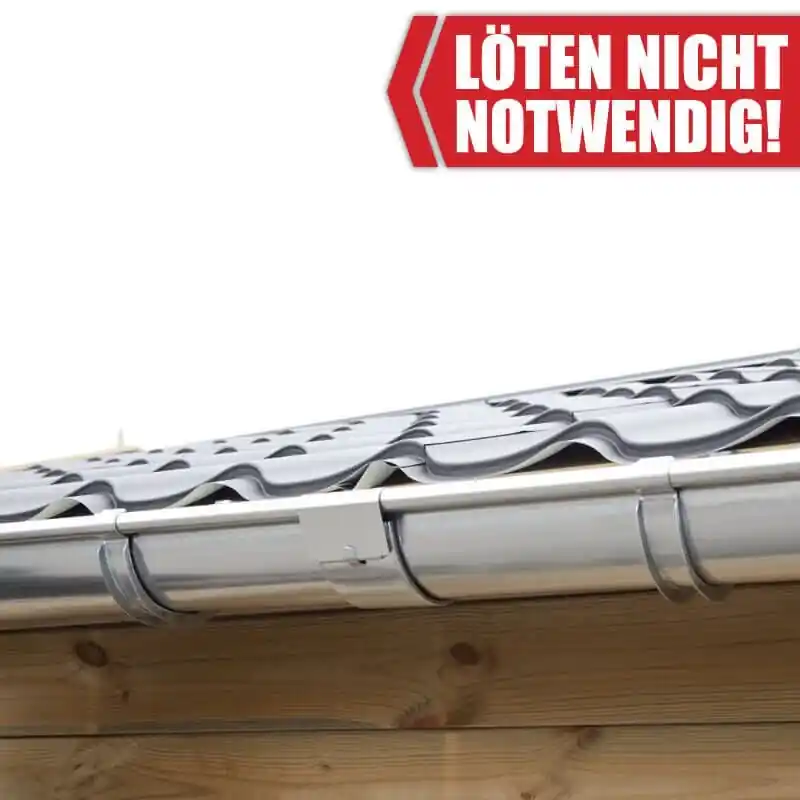 Dachrinnen-Komplettset Titanzink 125 mm – Pult-, Sattel- & Viereckdächer Sonderaktion