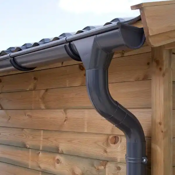 Preisreduziert Dachrinnen-Komplettset Zink pulverbeschichtet 110 mm – Pult-, Sattel- & Viereckdächer