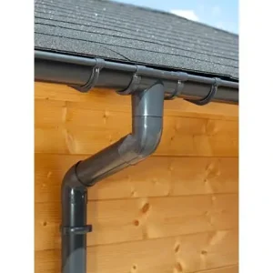 Schneller Versand Dachrinnen-Komplettset PVC 78 mm - verschiedene Dachformen