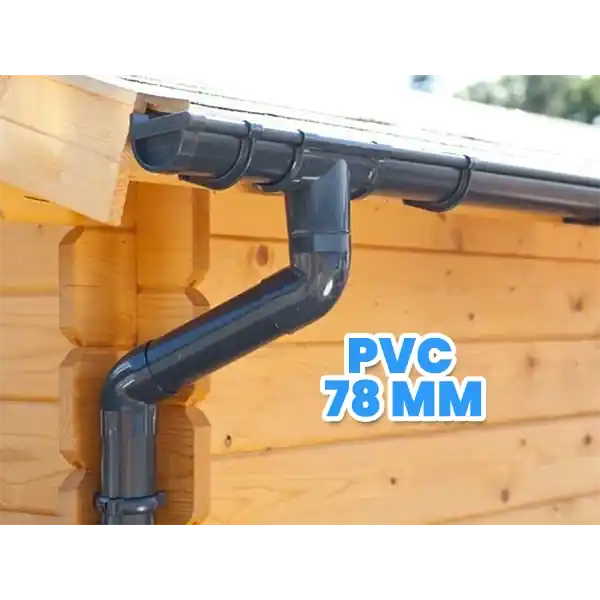 Sale Dachrinnen-Komplettset PVC 78 mm - verschiedene Dachformen