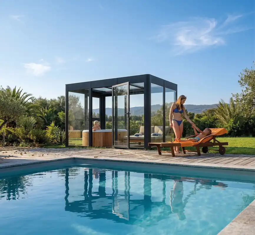 Neue Ware Aluminium Sommergarten - SunCasa Infinity 3.2